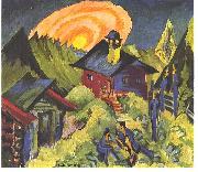 Ernst Ludwig Kirchner, Moon rising at the Staffelalp
